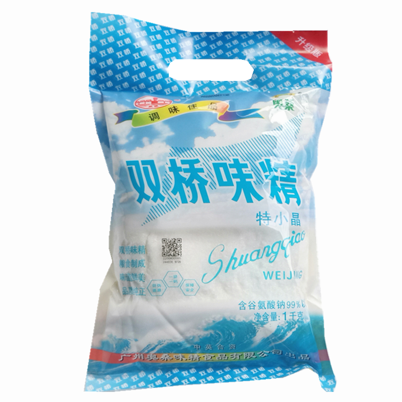 双桥味精特小晶体1kg细体纯粮制造99%以上谷氨酸钠大袋装家用商用