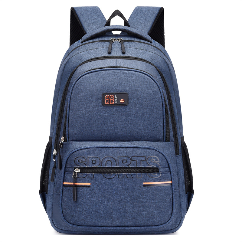 2023 New Schoolbag Pure Color Simple Casual Backpack Large-Capacity Backpack Business Commute Computer Bag School Bag