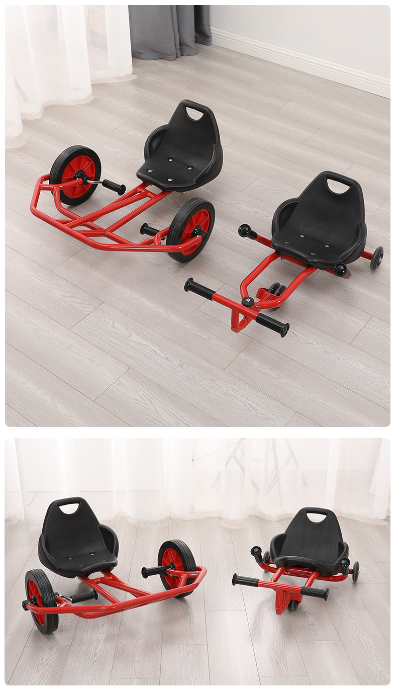 早教亲子园幼儿滚轮车户外平衡脚踏车儿童健身车手滚车游戏车玩具