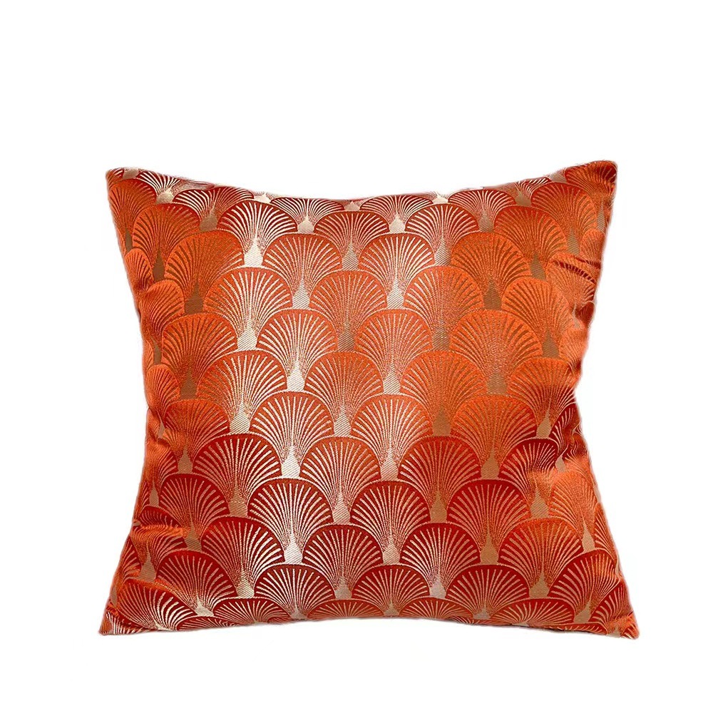 Entry Lux Pillow Shell Pattern Living Room Sofa Cushion Cover Lumbar Cushion Cover High Precision Jacquard New Chinese Pillow