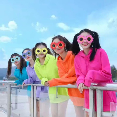 2021年秋冬糖果色卫衣女连帽闺蜜装团队服姐妹拍照彩色加绒宽松