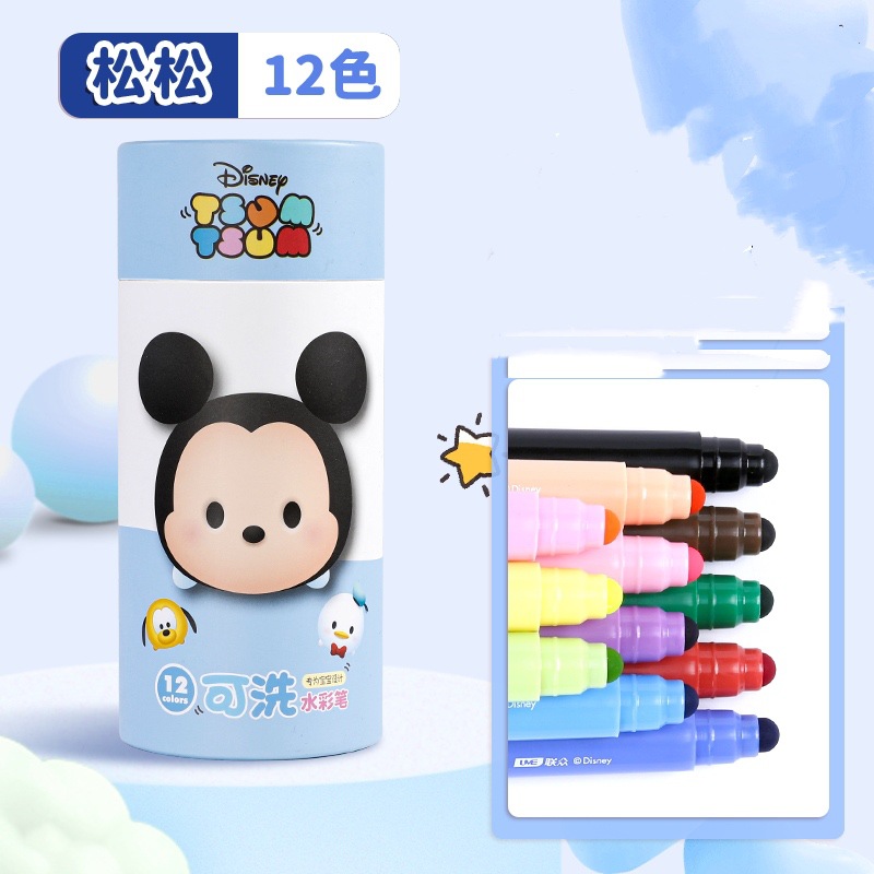 Disney Disney Dm24335/Dm24336 Children Marvel Ice and Snow Pine 12/24 Color Easy to Wash Watercolor Pen