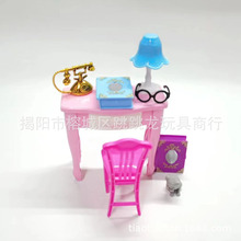 16厘米巴比娃娃魔法师办公桌魔法书小猫台灯拍摄道具模型玩具娃娃