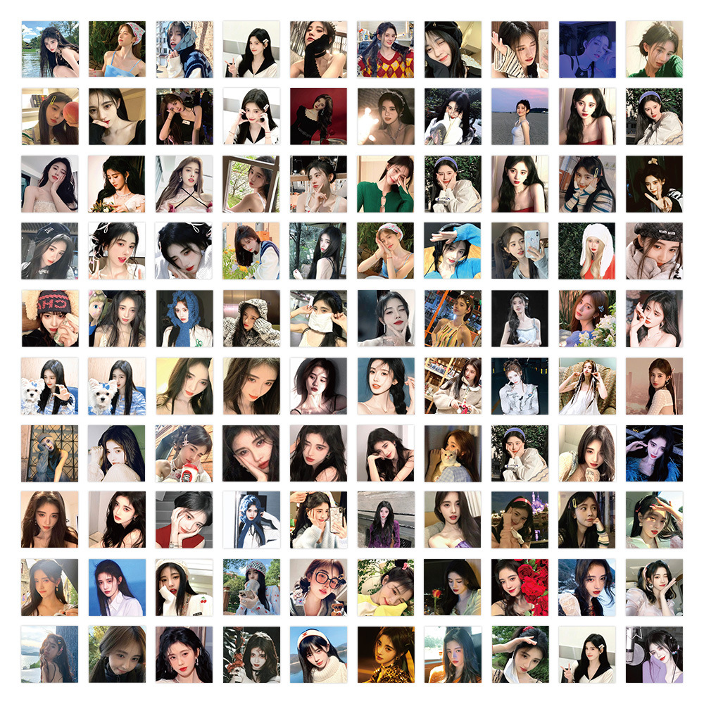 99张新款鞠婧祎漂亮应援周边diy创意文具盒平板手机壳装饰小贴画