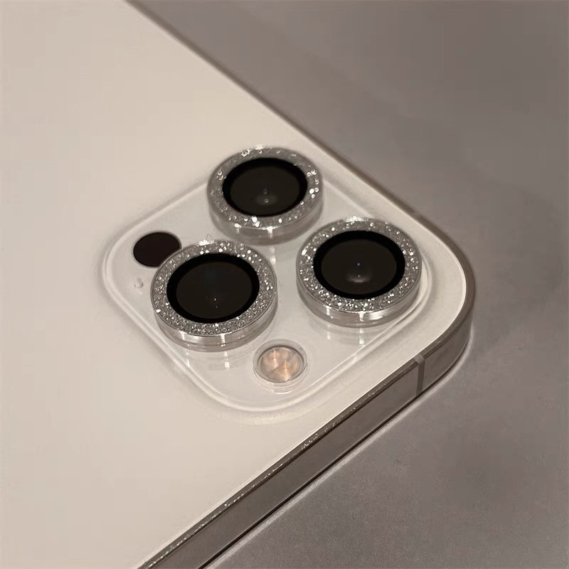 适用苹果iphone12promax摄像头闪钻镜头保护膜防刮花防摔镜头贴13