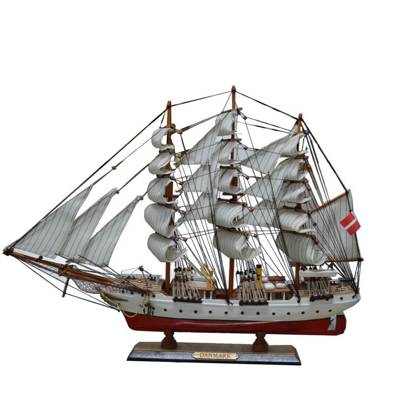 Wooden Sailboat Model Decoration Large Pirate Ship Diy Desktop Wooden Sailboat Model Handmade Ornaments Crafts Model