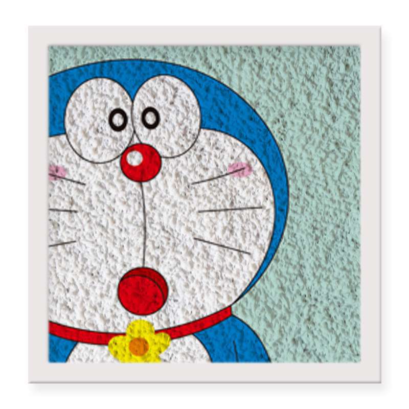 哆啦a梦列系纸浆画手工diy材料包 创意手工制作立体画填色画