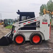 山猫S160 滑移装载机Bobcat 小型轮胎式液压铲车城市道路清扫