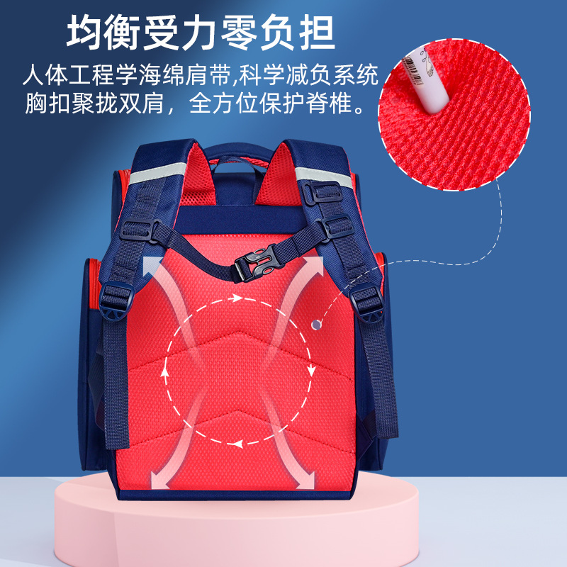 Primary School Student Schoolbag Grade 1-3-6 British Spine Protection Burden Reduction One Piece Dropshipping Wholesale Space Children's Schoolbag