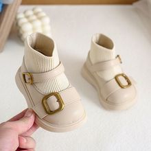 婴儿袜子鞋女宝宝春秋软底学步鞋0一3岁公主鞋短靴加绒小男童靴子