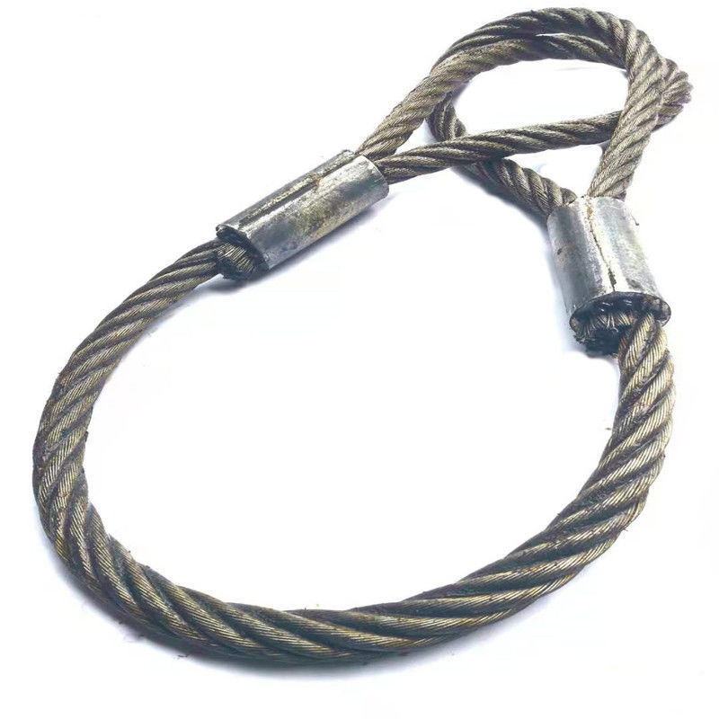 压制钢丝绳索具吊具插编铝合金起重钢缆绳拖车货车牵引钢丝绳