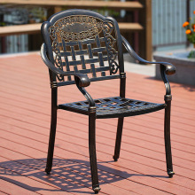 铸铝桌椅户外别墅庭院阳台休闲椅铁艺室外花园桌椅单人靠背椅
