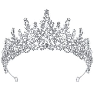 皇冠头饰批发新娘发箍婚庆大气欧美奢华水钻婚礼晚宴婚礼造型王冠