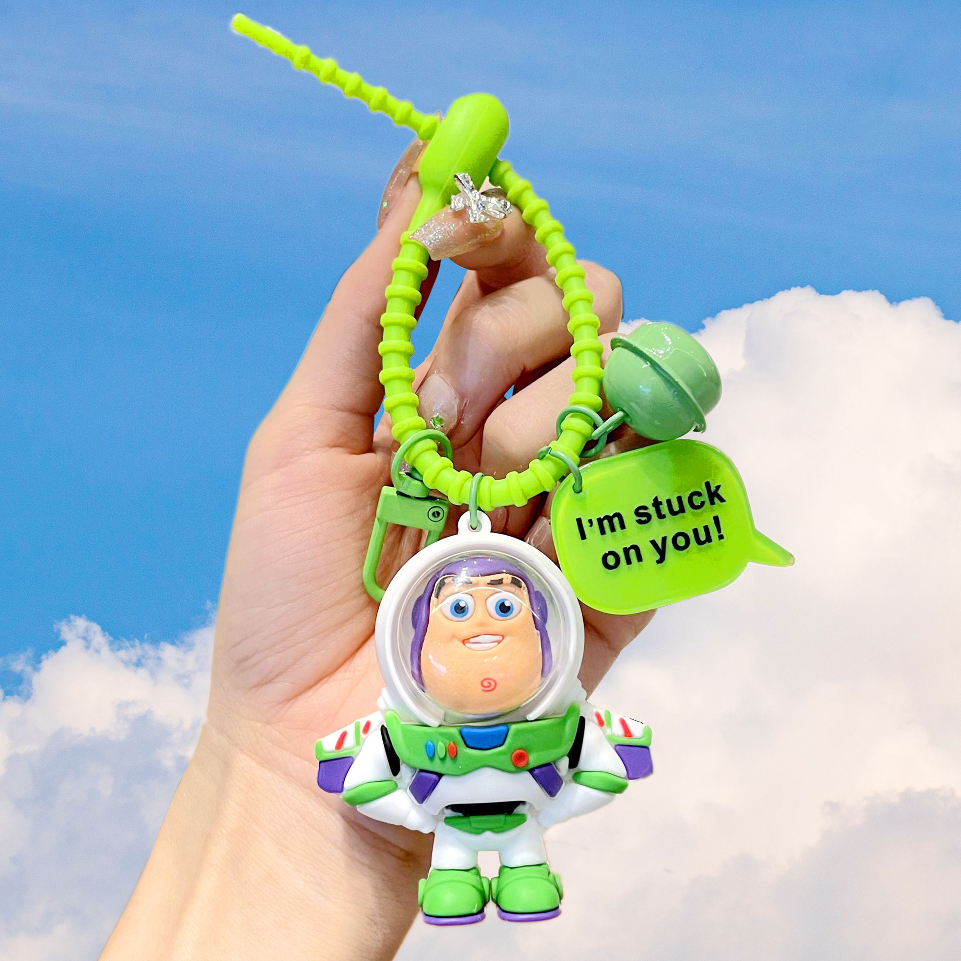 Cartoon Creative Toy Story Buzz Lightyear Doll Car Key Ring Exquisite Women's Bag Small Pendant Wholesale