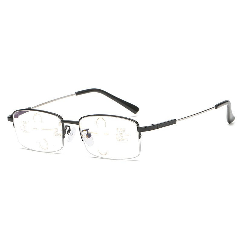 Discoloring Presbyopic Glasses Men's Progressive Multi-Focus Presbyopic Glasses Middle-Aged and Elderly Automatic Zoom Anti-Blue Light Dual-Use