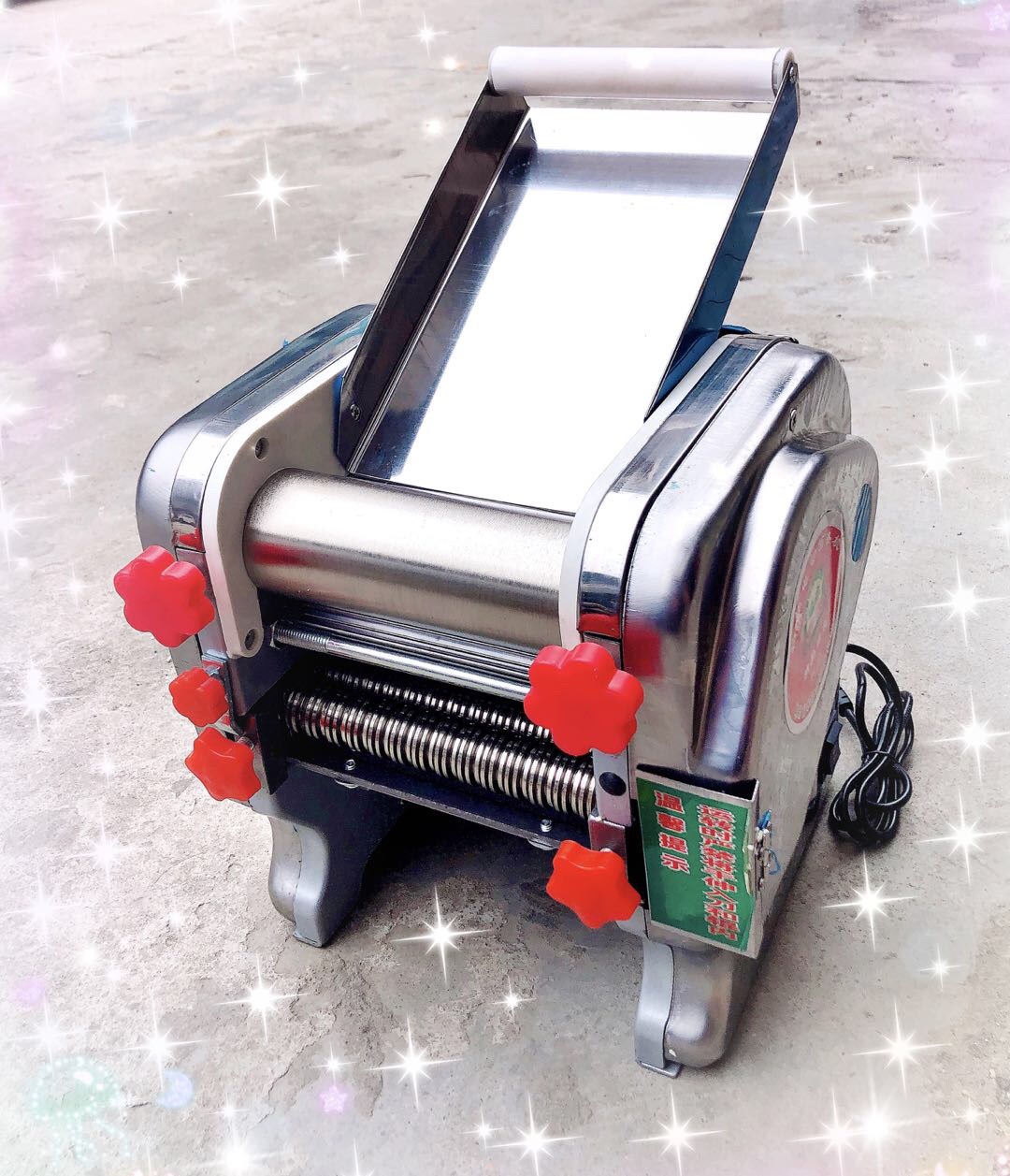 不锈钢电动面条机家用全自动压面机饺子皮机小型多功能压面机