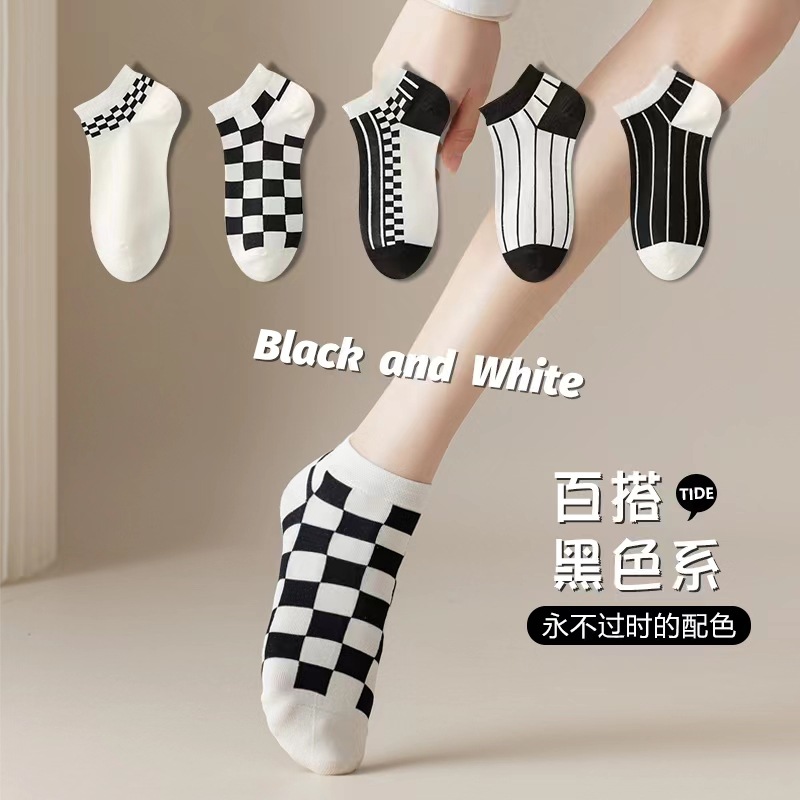 Socks Women's Spring and Autumn Four Seasons Ins Bear Socks Women's Low Top Shallow Mouth Ankle Socks Low Cut Socks Stall Supply Wholesale Socks