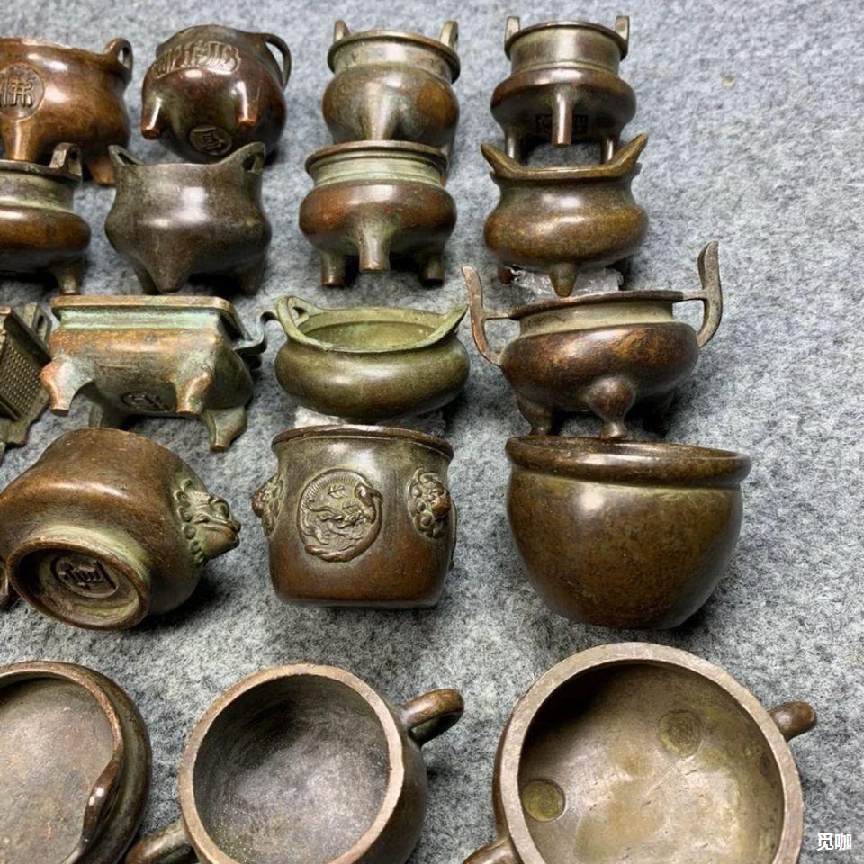 一手货源仿古古董农村老物件铜器捡漏宣德炉乔耳炉三足炉铜炉摆件