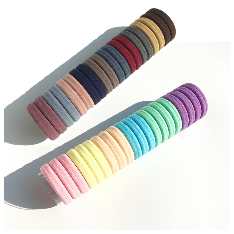 Durable Seamless Hair Rope High Elastic Hair Band Korean Fabric Tie-up Hair Hair Ornaments Rubber Band Does Not Hurt Hair Rubber Bands Headdress