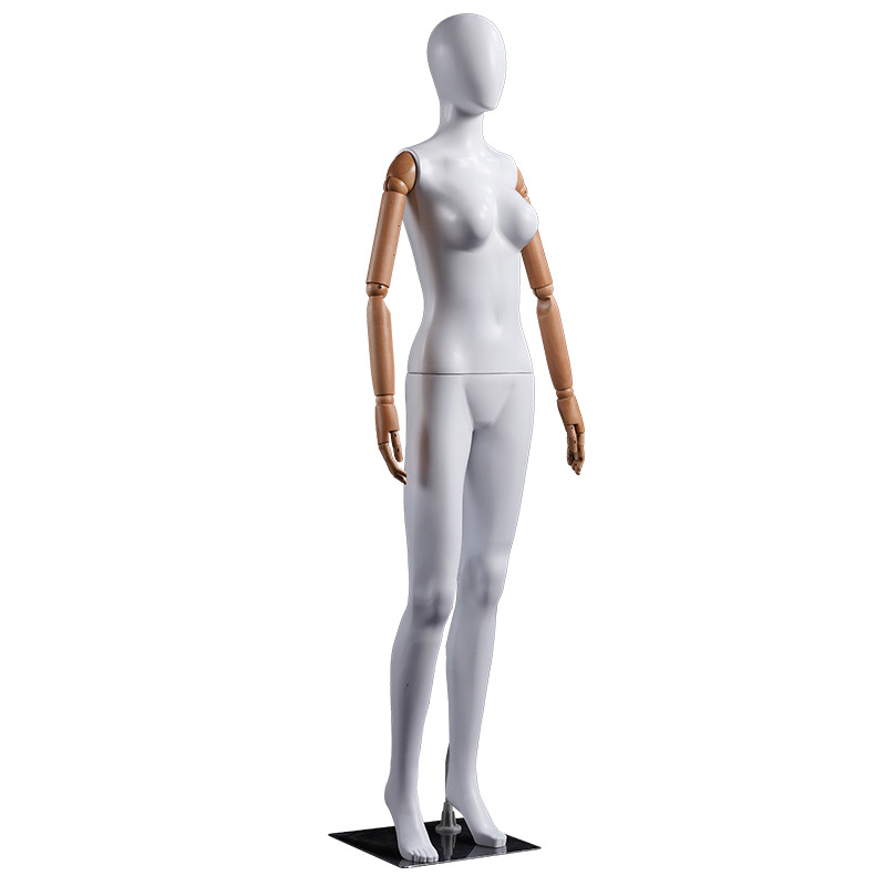 女模特道具全身假人体模型活动手臂木橱窗婚纱服装店衣服展示架子