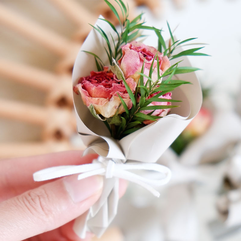 七夕情人节迷你多头小玫瑰花束家居摆设装饰拍摄清新迷你小干花