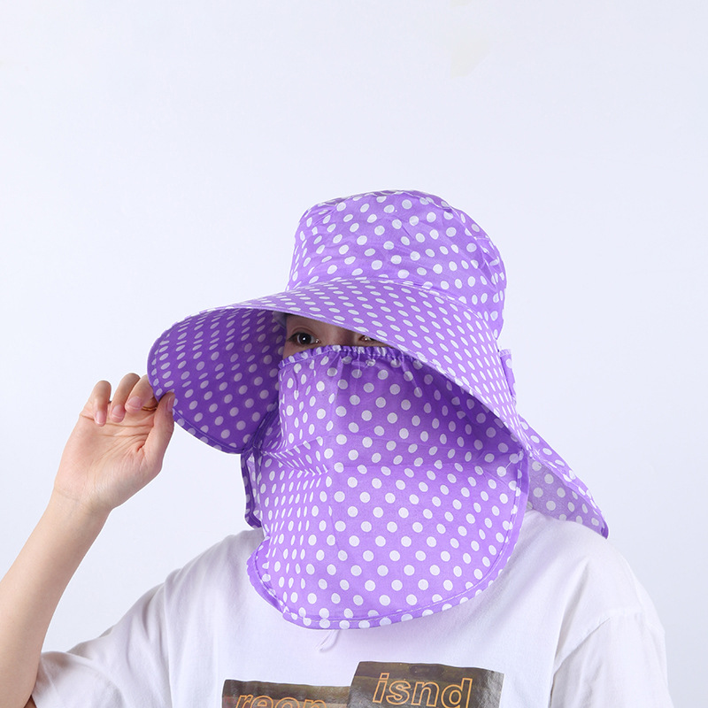 Summer Sun Hat Female Sun Protection Hat Cover Face Big Brim Hat Riding Face Care Sun Hat Tea Picking Hat Wholesale