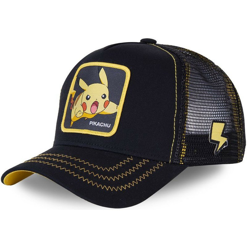 Foreign Trade Cartoon Animation Pikachu Mesh Cap Casual Hip Hop Baseball Cap Wholesale