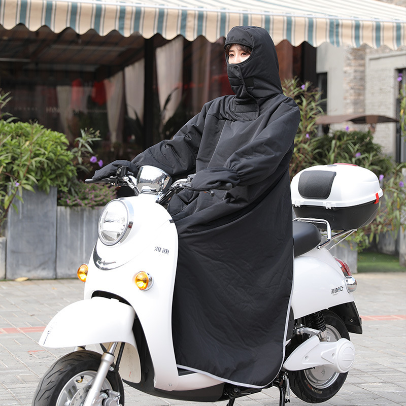 电动摩托车挡风被加绒加厚冬季防水电车电瓶车挡风衣保暖防风衣服