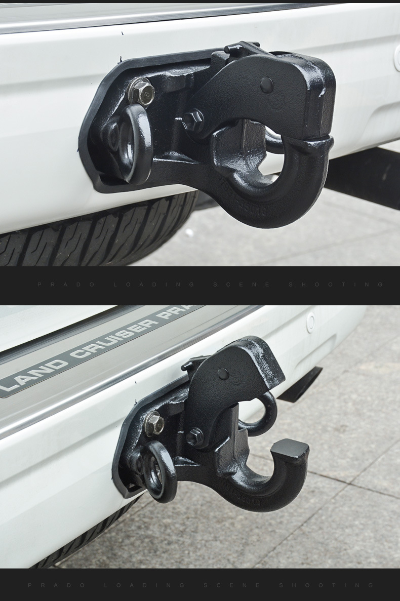 适用于03-21款普拉多拖车钩 丰田霸道中东版2700后杠流氓勾球改装