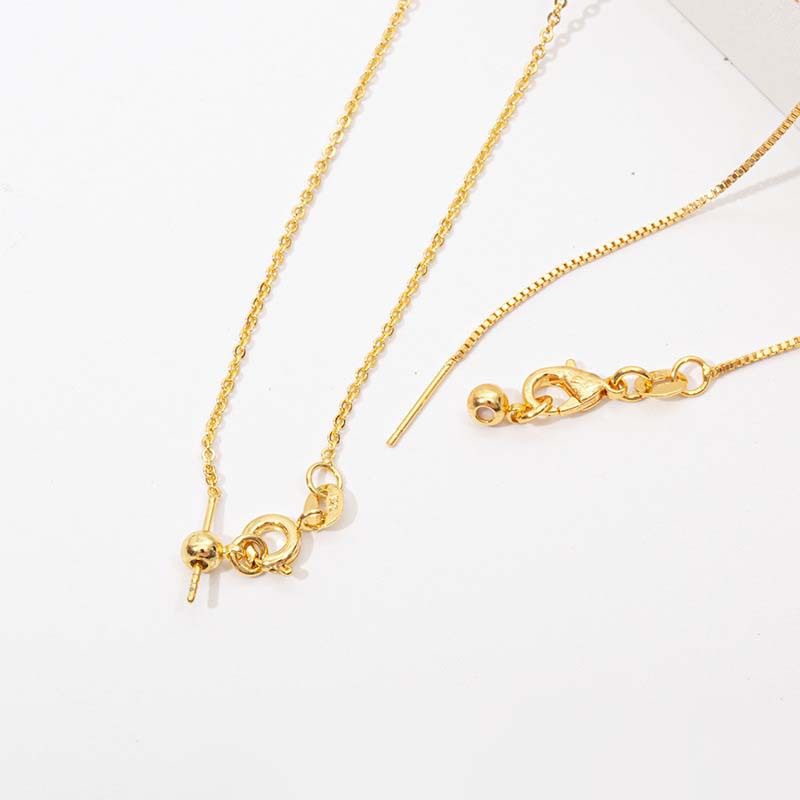 14k 18k包金保色万能链调节链o字链条盒子链项链项饰链子厂家批发