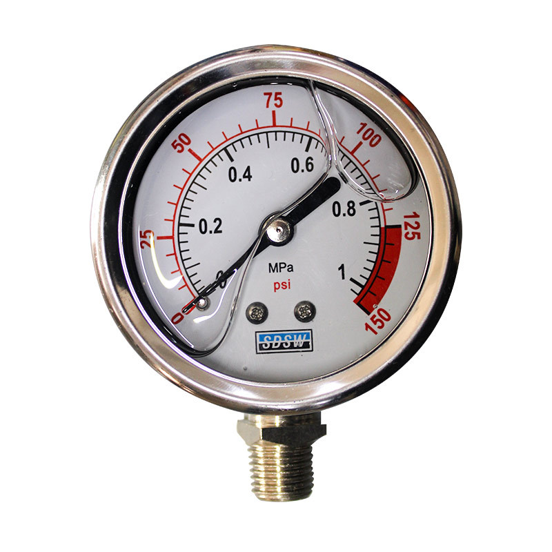 水压表家用净水器净水机压力试自来水龙头4分2分水管不锈钢批发