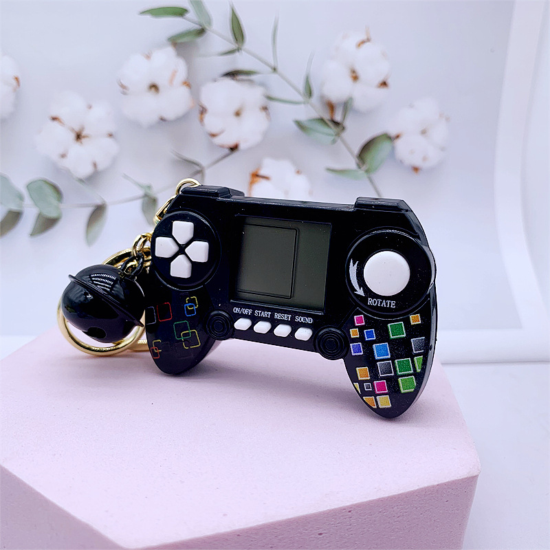 Tetris Handheld Mini Game Machine Toy Macaron Classic Educational Cartoon Creative Gift Keychain