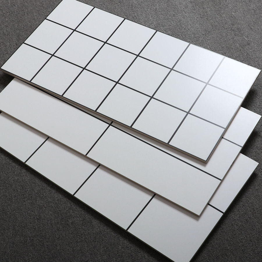 北欧哑光平面格子面包砖300x600卫生间厨房墙砖网红白砖厕所瓷片