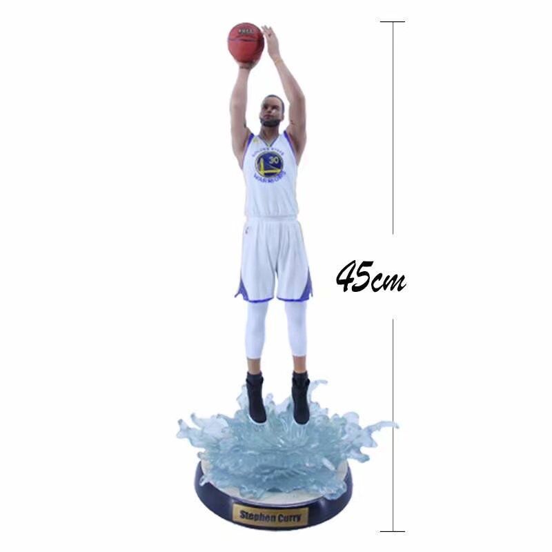 nba 篮球明星勇士队 30号 库里 雕像场景公仔 盒装手办模型-阿里巴巴
