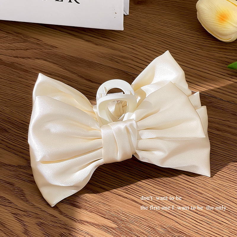 Princess on the Run Headdress Black Double-Sided Bow Claw Clip Hair Accessories Female Back Head Shark Clip Barrettes Clips Hairpin