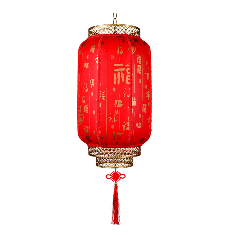 Red in Chinese Antique Style Hanging Decoration Outdoor Advertising Sheepskin Lantern Spring Festival Luminous Vintage Style Decoration GD Wholesale