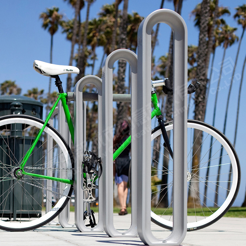 0成交3个自行车停放架定制卡位式架锁车柱户外停车架公共场所单车架