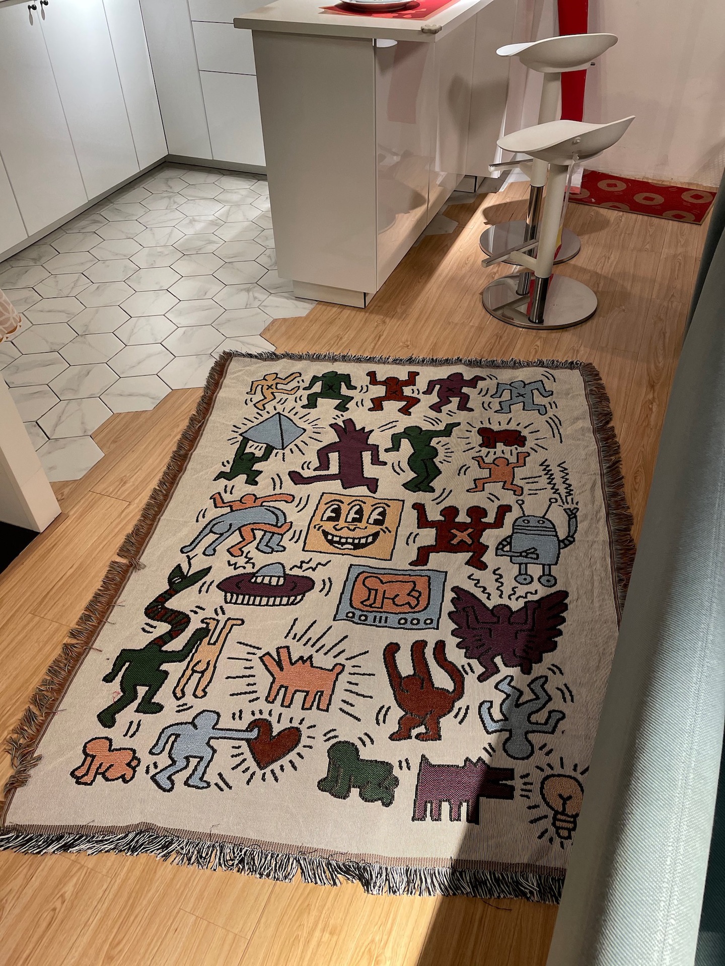 keith haring 凯斯哈林 涂鸦 大师 线毯装饰挂毯休闲毯