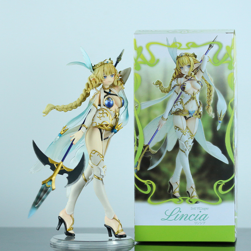 精灵村少女第三村人琳西亚长戟秋叶原手办批发动漫美少女摆件雕像