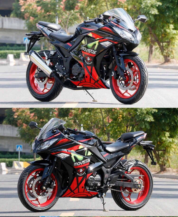 全新国四200cc小忍者摩托车跑车400排量双缸水冷燃油机车可上牌