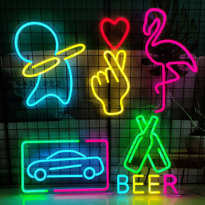 led霓虹灯创意装饰商店酒吧ktv房间背景布置节日浪漫婚庆12v挂灯