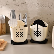 筷子筒家用创意筷笼桌面勺子置物架厨房多功能筷篓沥水餐具收纳盒
