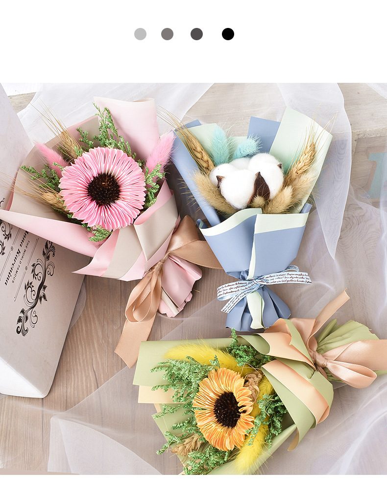 批发鲜花包装材料新款鲜花包装纸加厚双色欧雅纸迷束纸双面魔方纸