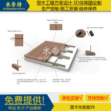 库存现货闪发塑木地板安装卡扣材质塑料卡扣不锈钢扣子铝合金扣件