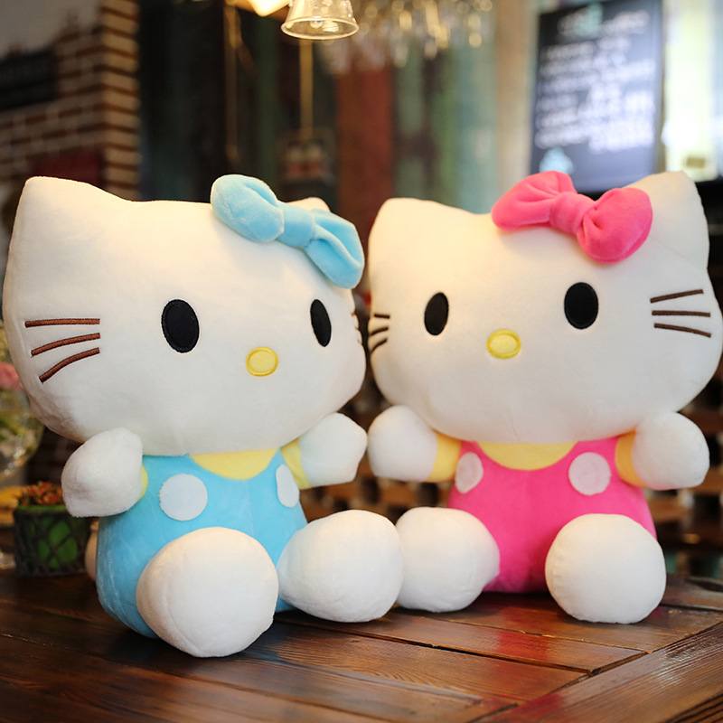 新款可爱毛绒玩具kt猫咪毛绒玩具女生礼品儿童玩偶抱枕布娃娃跨境