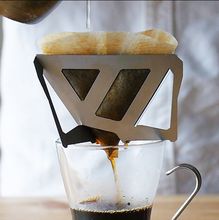 户外咖啡过滤器 折叠便携过滤杯不锈钢滴漏架 野营咖啡滤杯架