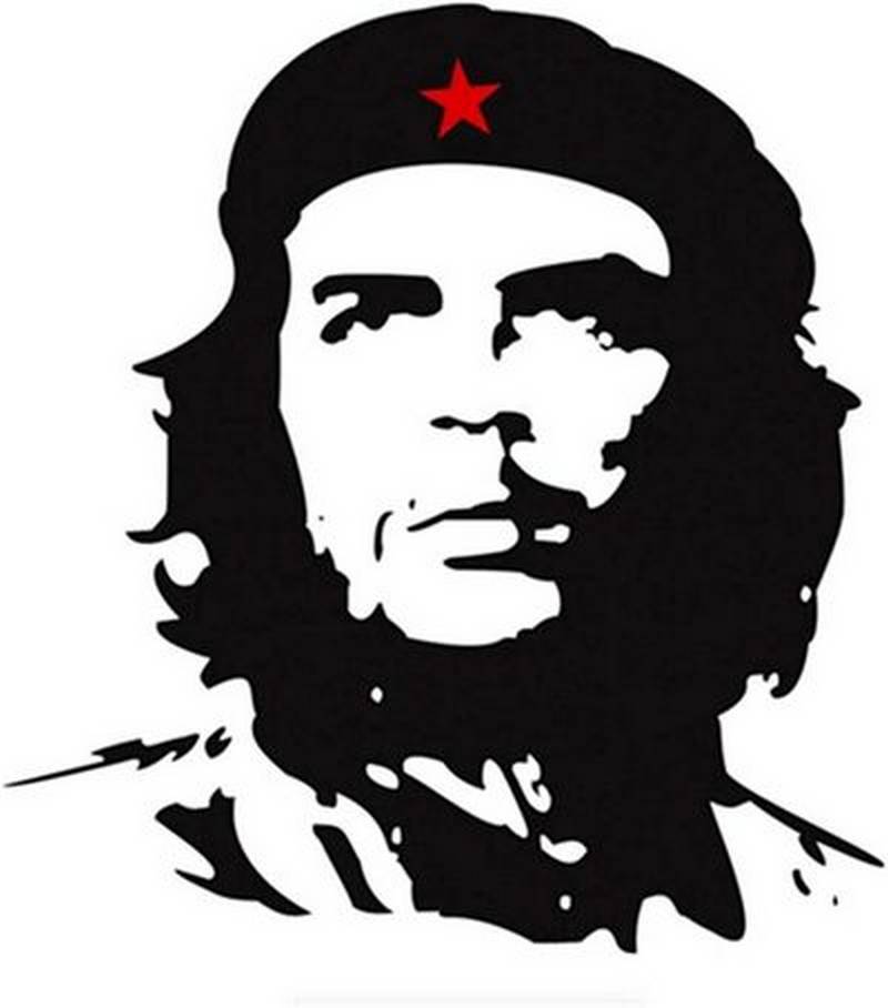 切 格瓦拉革命者肖像图案 创意精雕墙贴艺术家居墙贴画
