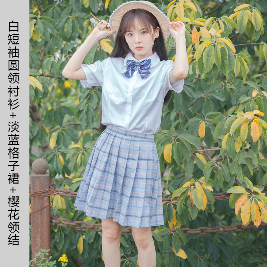 短袖jk制服 清纯甜美软妹服装学院风少女水手服中间服女