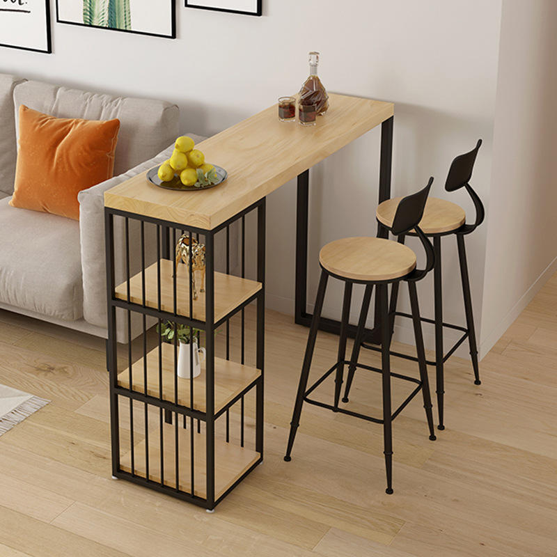 玄关桌小吧台桌餐休闲吧奶茶店咖啡厅家用开放式厨房阳台靠墙边桌