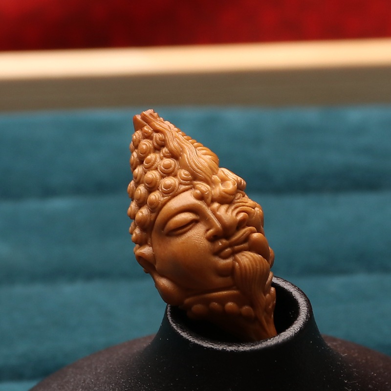 2大单籽橄榄核原籽整核雕刻一念之间魔由心生钥匙扣手机链礼物